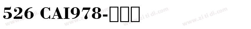 526 CAI978字体转换